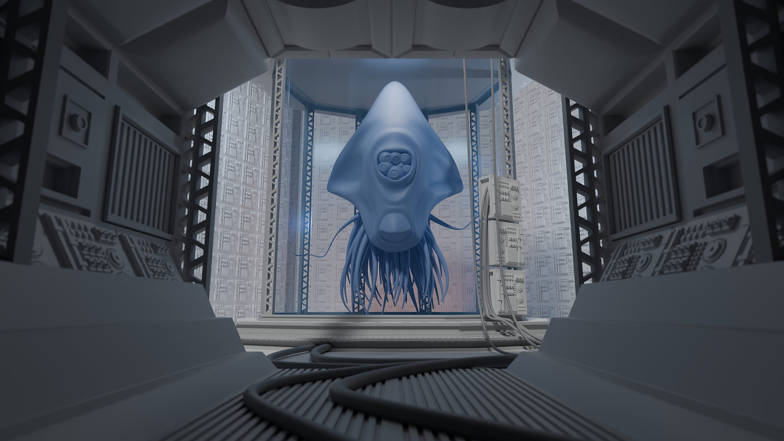 A hard-surface prop modeled in Blender for the Mesh Modeling course