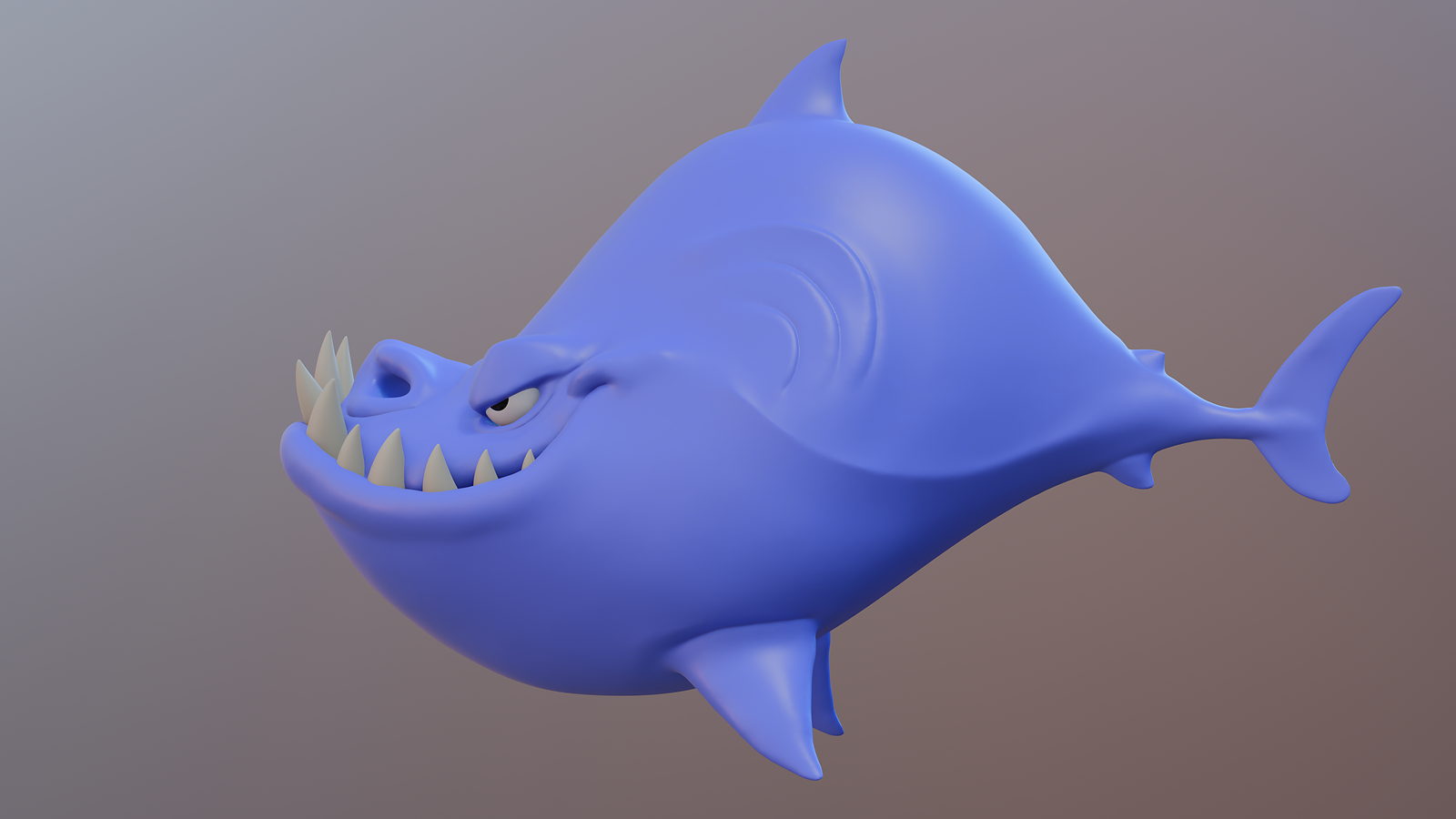 A sculpted organic character from the Digital Sculpting course