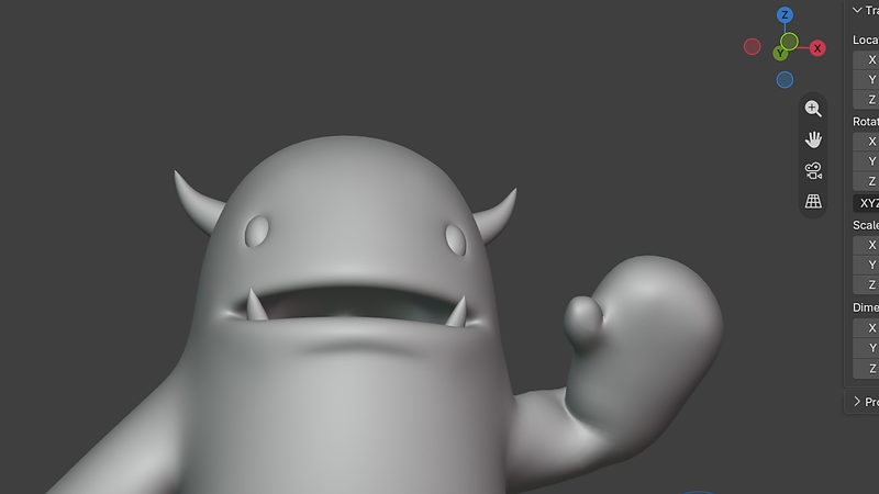 Multiresolution modifier demonstration on a detailed creature sculpt